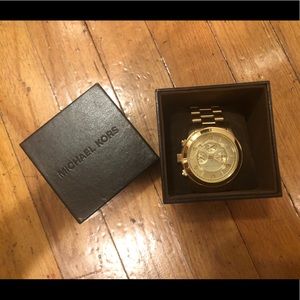 Gold, Oversized Michael Kors Watch w/ Original Box